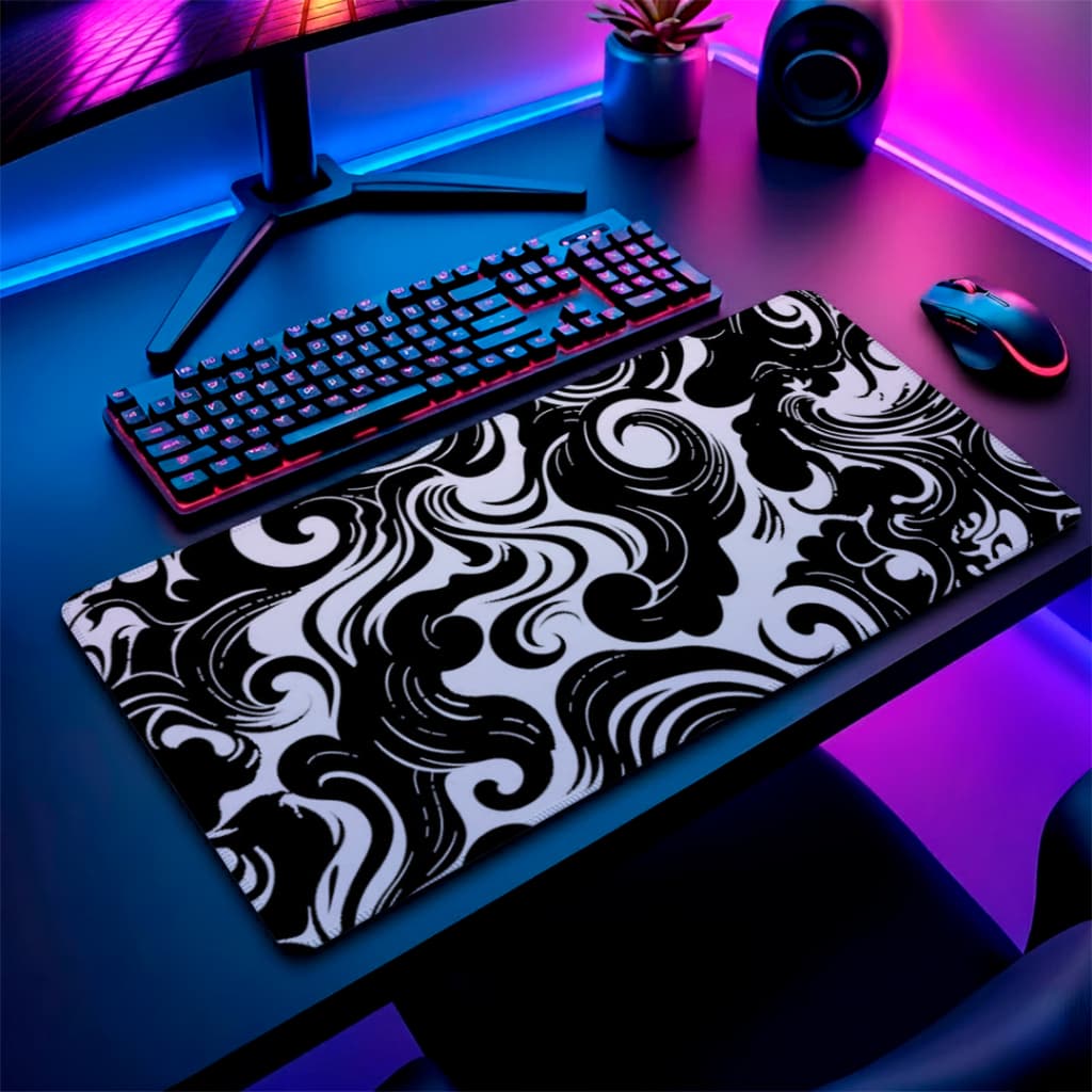 Mousepad Minimalista Moderno Elegante Gamer Tamanhos Variados Estampado C/ Borda Costurada Reforçada Speed Pc Modelos