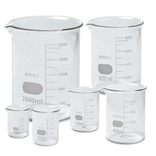 Kit Bequer becker de vidro - Tamanhos Variados + BRINDE