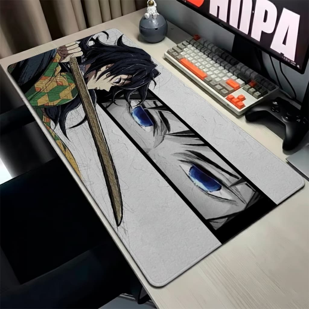 Mouse Pad Gamer Anime Tomioka Kimetsu Demon Slayer Vários Tamanhos Tapete Pc Desktop Borda Costurada Speed Reforçado