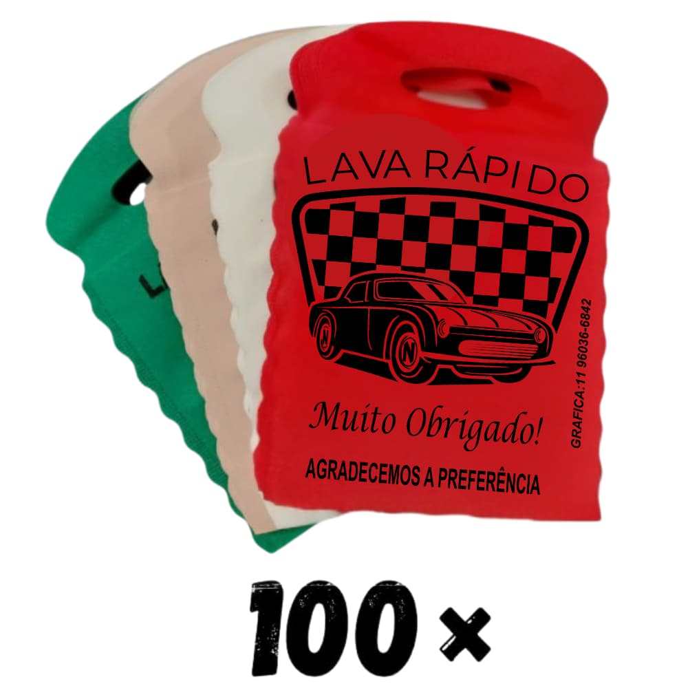 Kit sacolinha lixo car Padrão 100 Unidades  para lava rápido