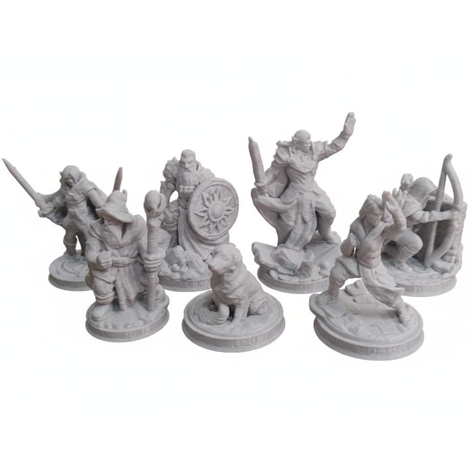 Set kit com 7 bonecos rpg D&D classes jogos tabuleiro