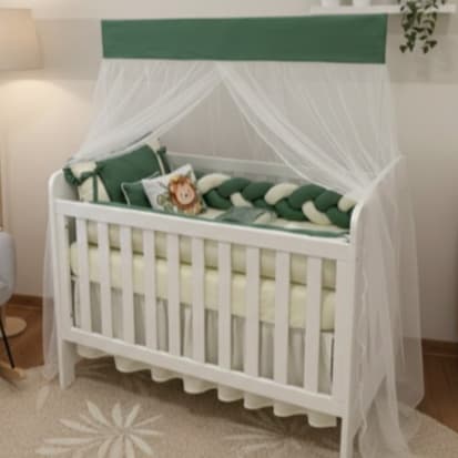 Kit Berço Trança 8 Peças - Padrão Americano ou Nacional, Completo e Aconchegante
