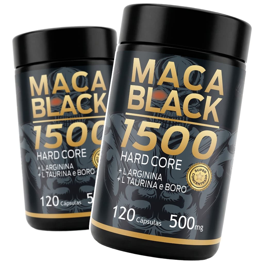 Kit Testo Black 1500 120caps c/ Boro Arginina Taurina Suplemento Importado