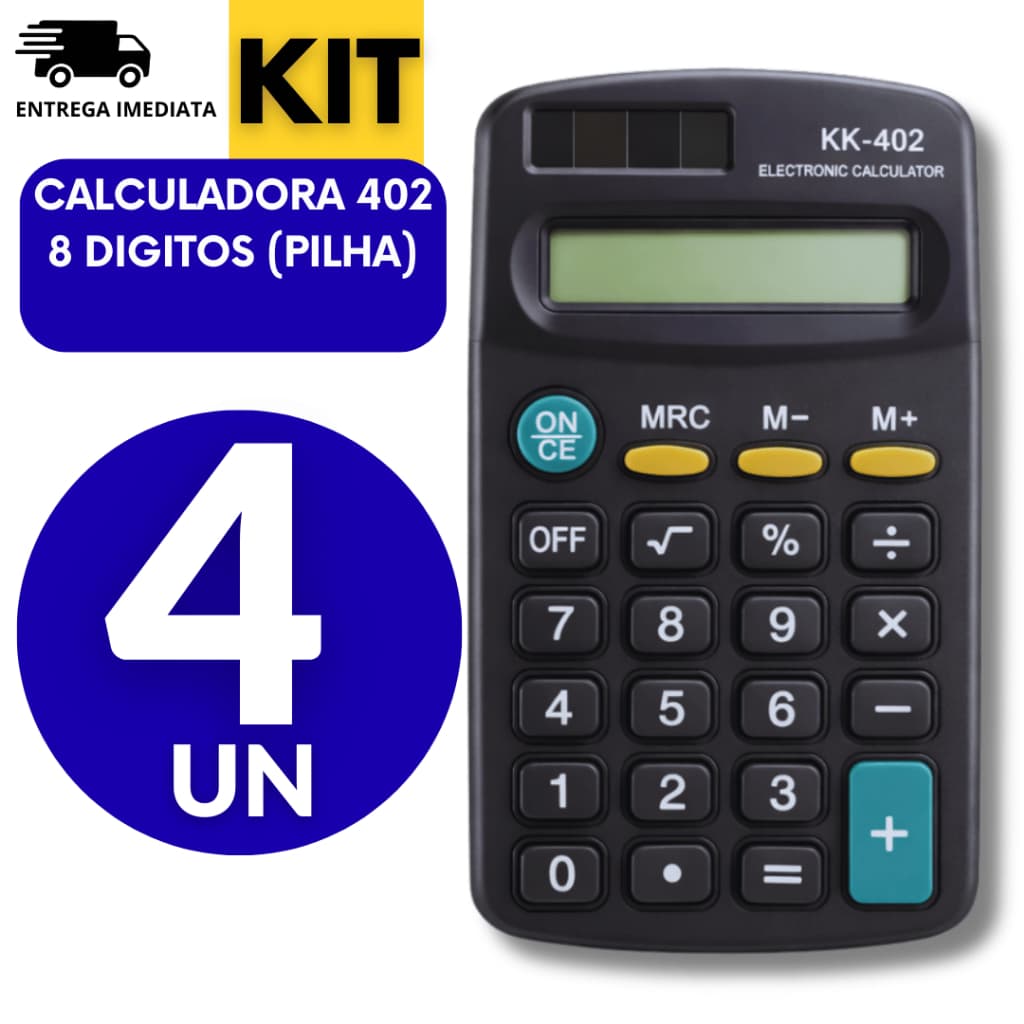 Kit  Calculadoras de Bolso 8 Dígitos Pequena de Bolso Pilha Qualidade Excelente