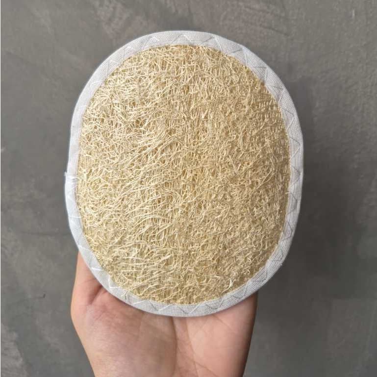 Bucha Vegetal Oval Natural Banho Esfoliação Profunda Ativa Circulação Remove Impurezas Corporal Suave