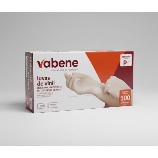 Luva Vinil profissional 100 unidades sem pó descartável cozinha limpeza procedimento tamanho P M G
