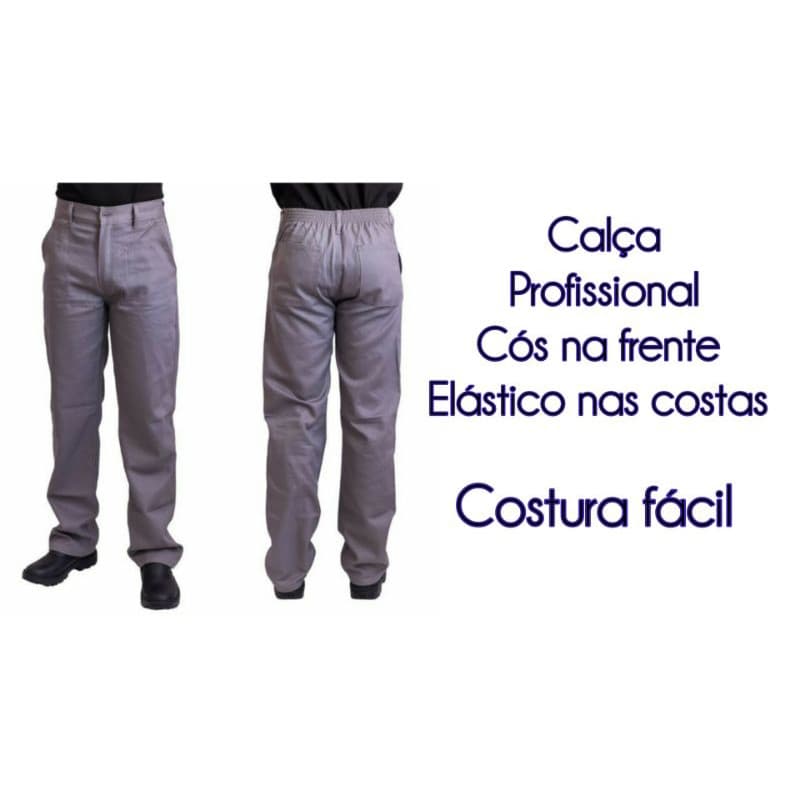 Molde para Costura Calça Profissional Meio Elástico Masculina