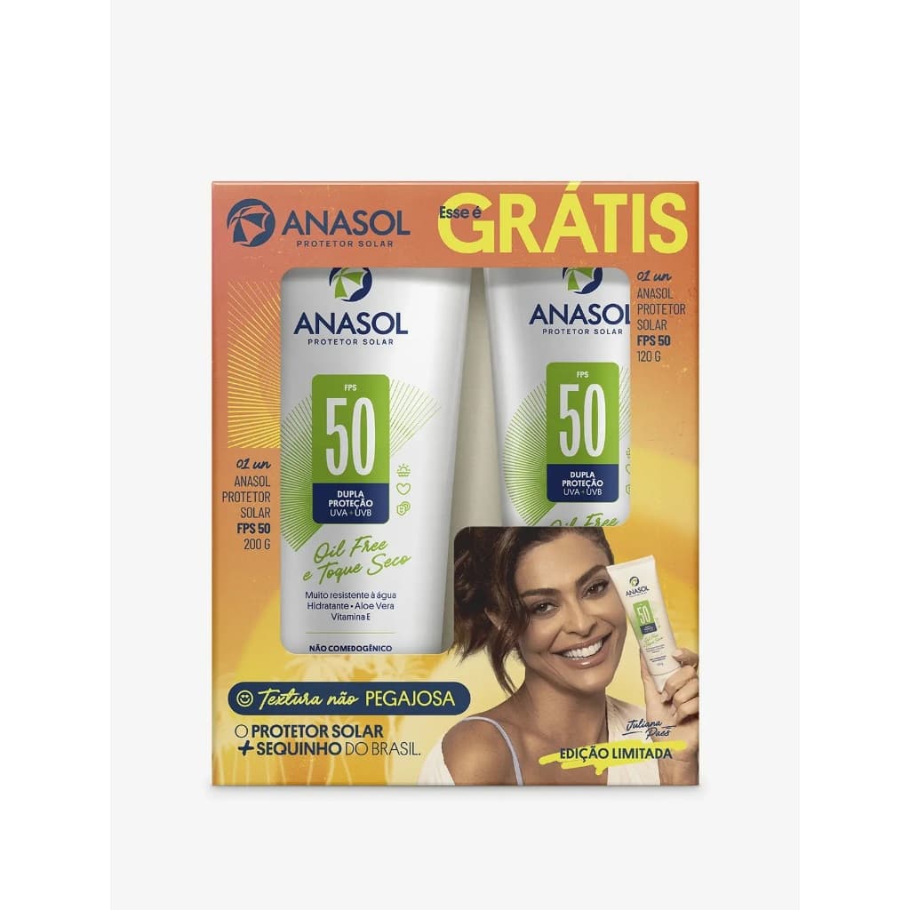 Kit Protetor Solar Anasol FPS 50 Corpo 200 g + FPS 50 Corpo 120 g