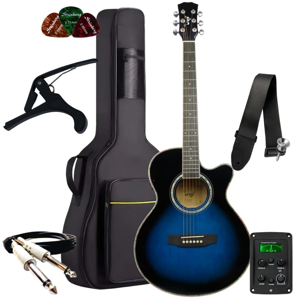 Kit Violão Elétrico Bravo TF200 Aço Série Tuneful + Bag Luxo + Acessórios