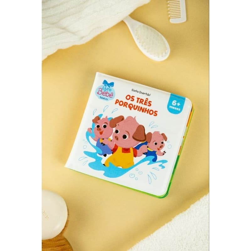 Livro de Banho Infantil | Os Três Porquinhos | Brincadeira | Histórias | 6m+