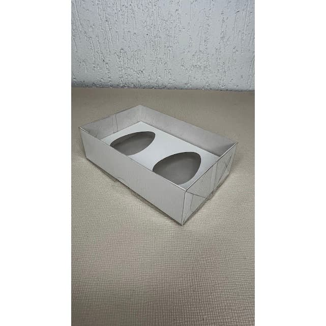 Caixa para Ovos de Páscoa com tampa transparente 14x9x4 cm MM FESTAS 410