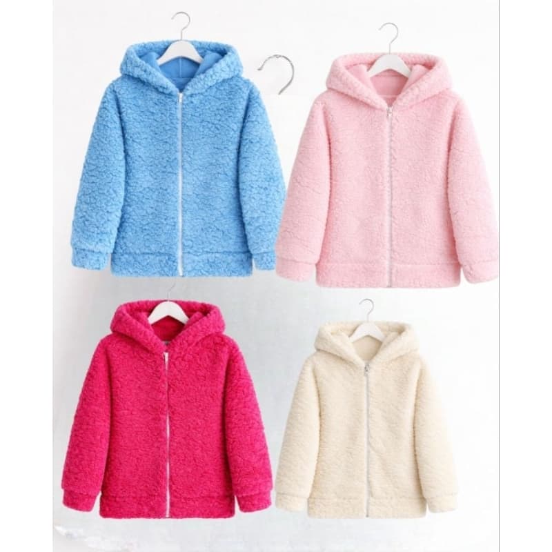 casaco Teddy infantil e juvenil pelinho com ziper e capuz , blusaTeddy bem fofinho ,menino e menina