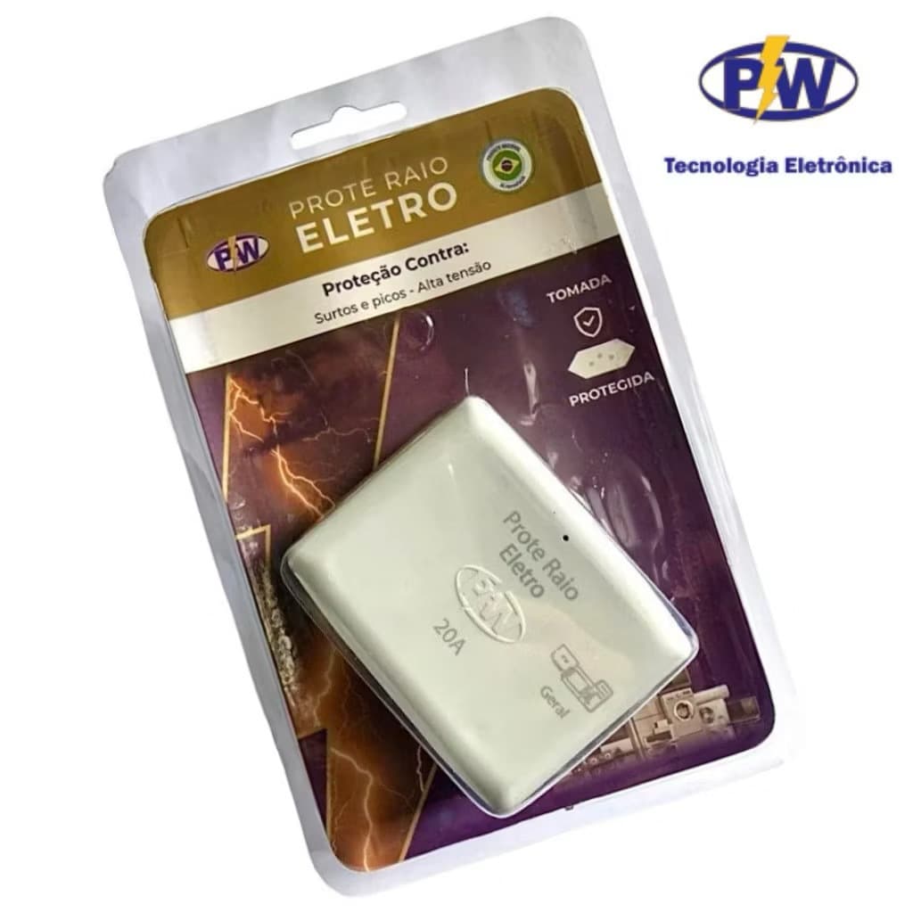 Protetor 20 Amperes Anti Raio surtos e picos de energia para eletrodomésticos Bivolt Envio Imediato