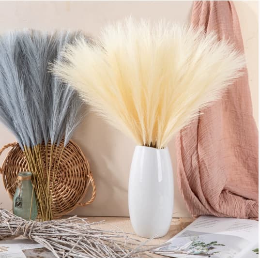 KIT10 20 30  galho de capim dos pampas artificial 55cm