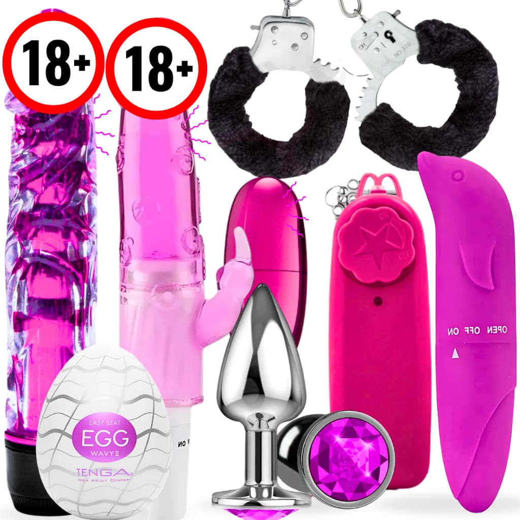Kit Sex Shop Casal Vibrador Varinha Prova d'água Plug Inox Masturbador Egg Anel Texturizado Ponto G