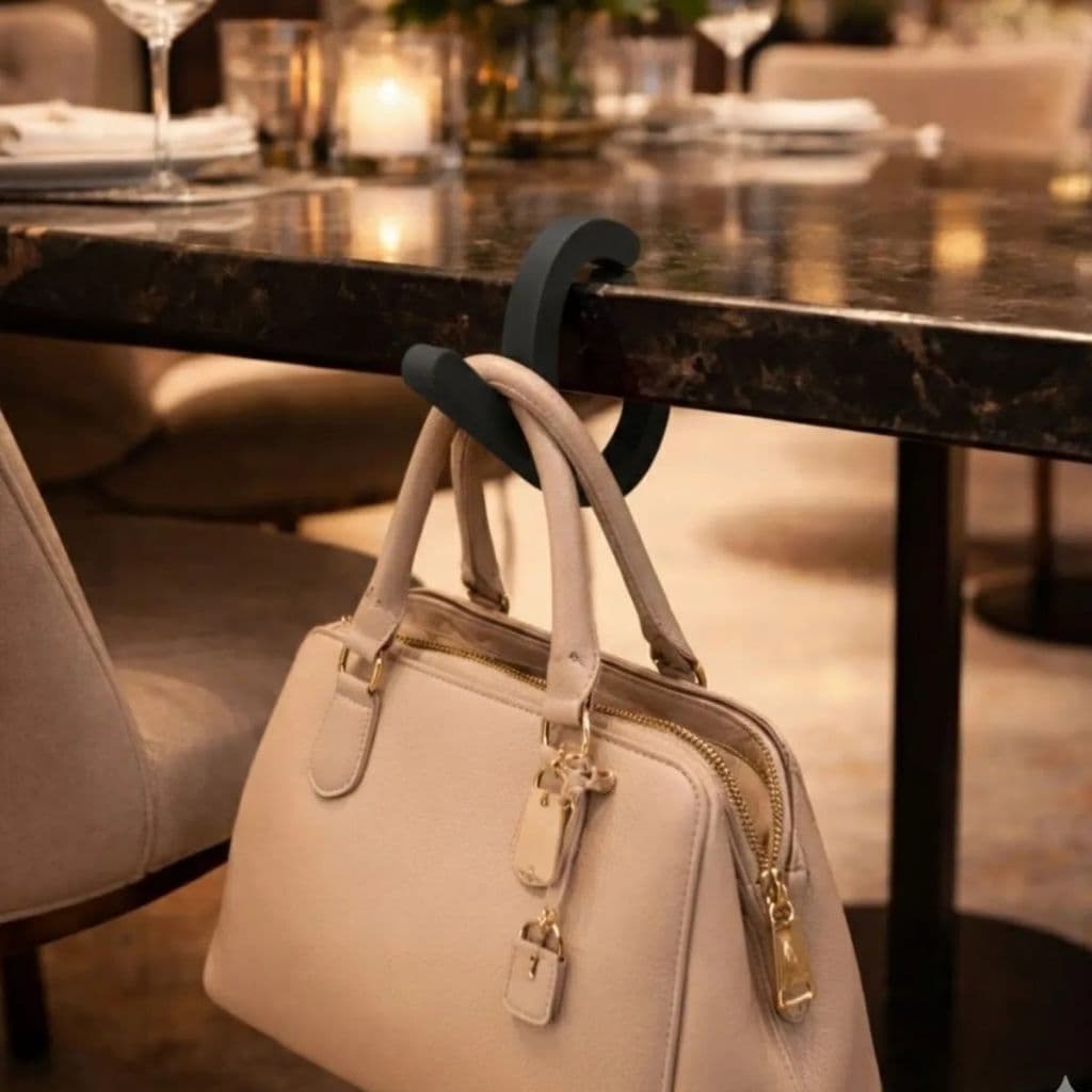 Kit 3 Suporte de Mesa para Bolsa Multifuncional Escritório Sob A Escrivaninha Bolsa De Mão/Porta-Mochila