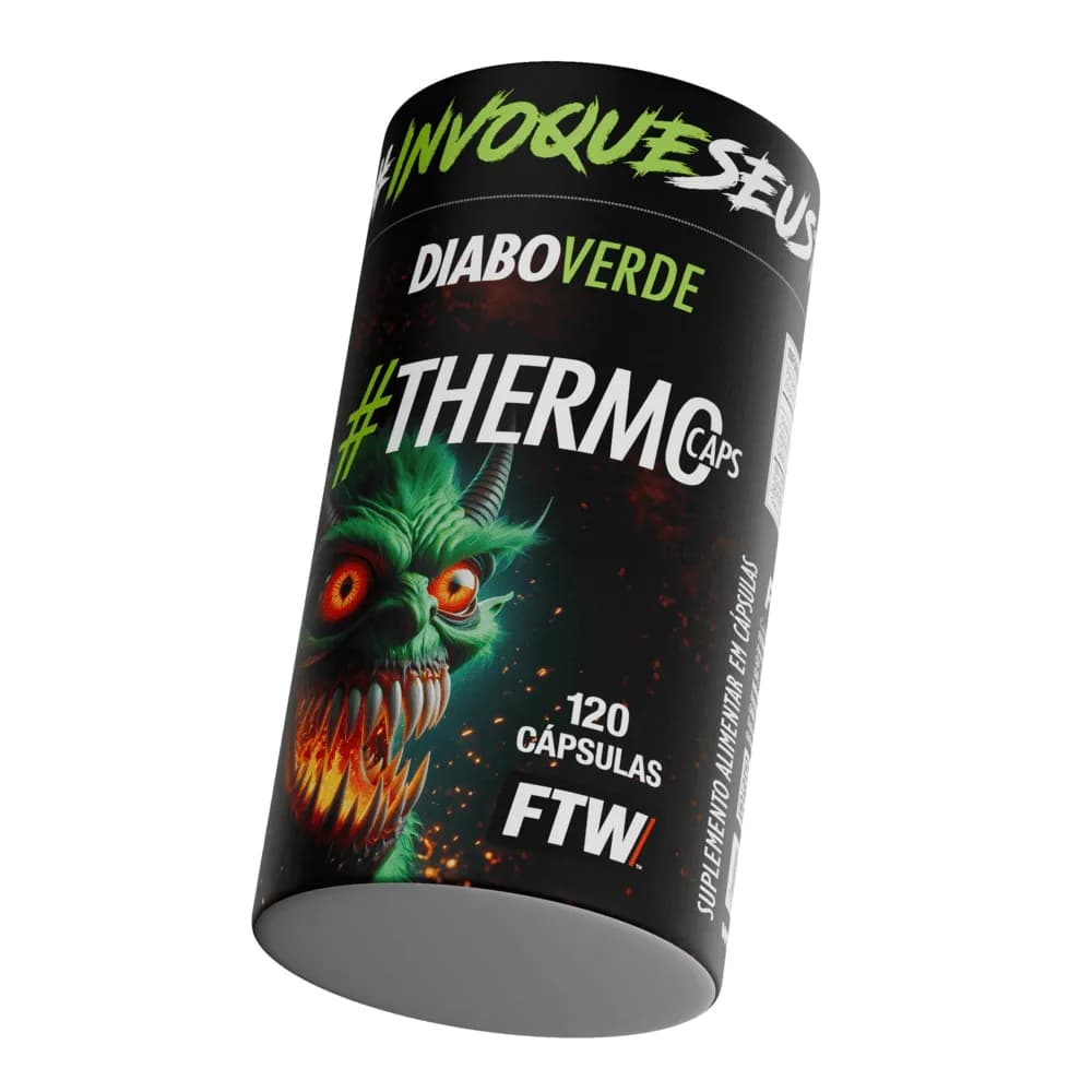 FTW Thermo Caps Pote 120 Cáps Termogênico Com Cafeína - DIABO VERDE
