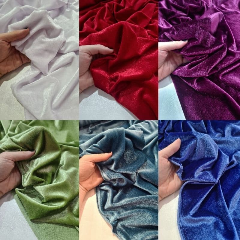 TECIDO VELUDO CRISTAL - 1,50M DE LARGURA (DECORAÇÕES, ROUPAS DE INVERNO, ARTESANATO)