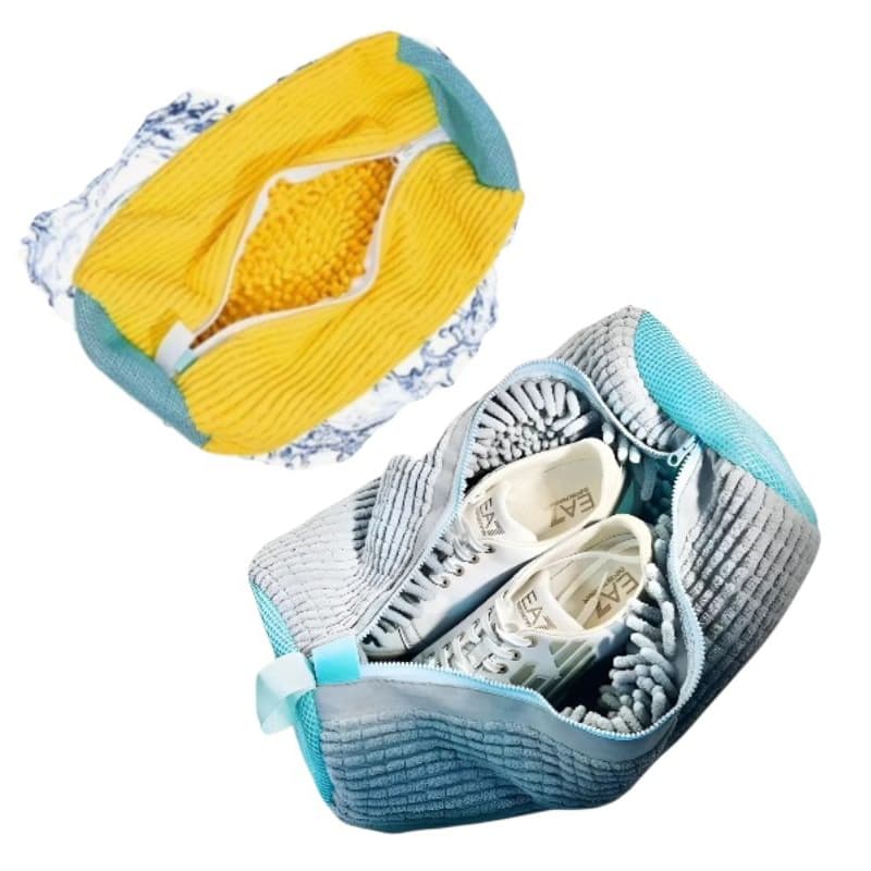 Bolsa de Lavar Tênis e Sapatos na máquina Malha Anti Deformação Saco de lavar ténis