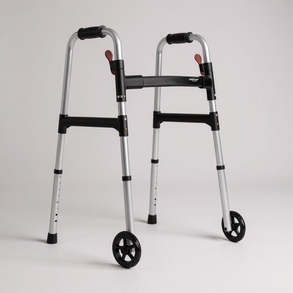 Andador Desmontável Mercur - Leve e Resistente, Dobrável e Compacto, Ajuste de Altura