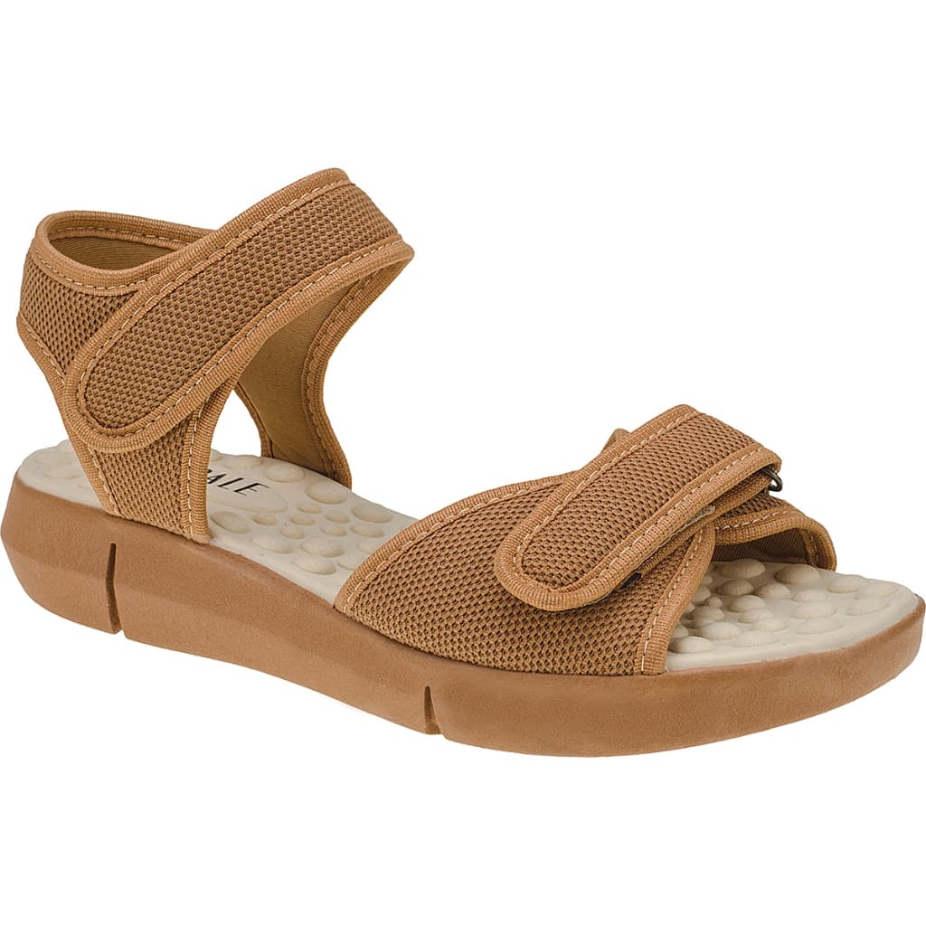 Sandália Feminina Ortopédica Anatômica Confortável Velcro Solado Antiderrapante Casual
