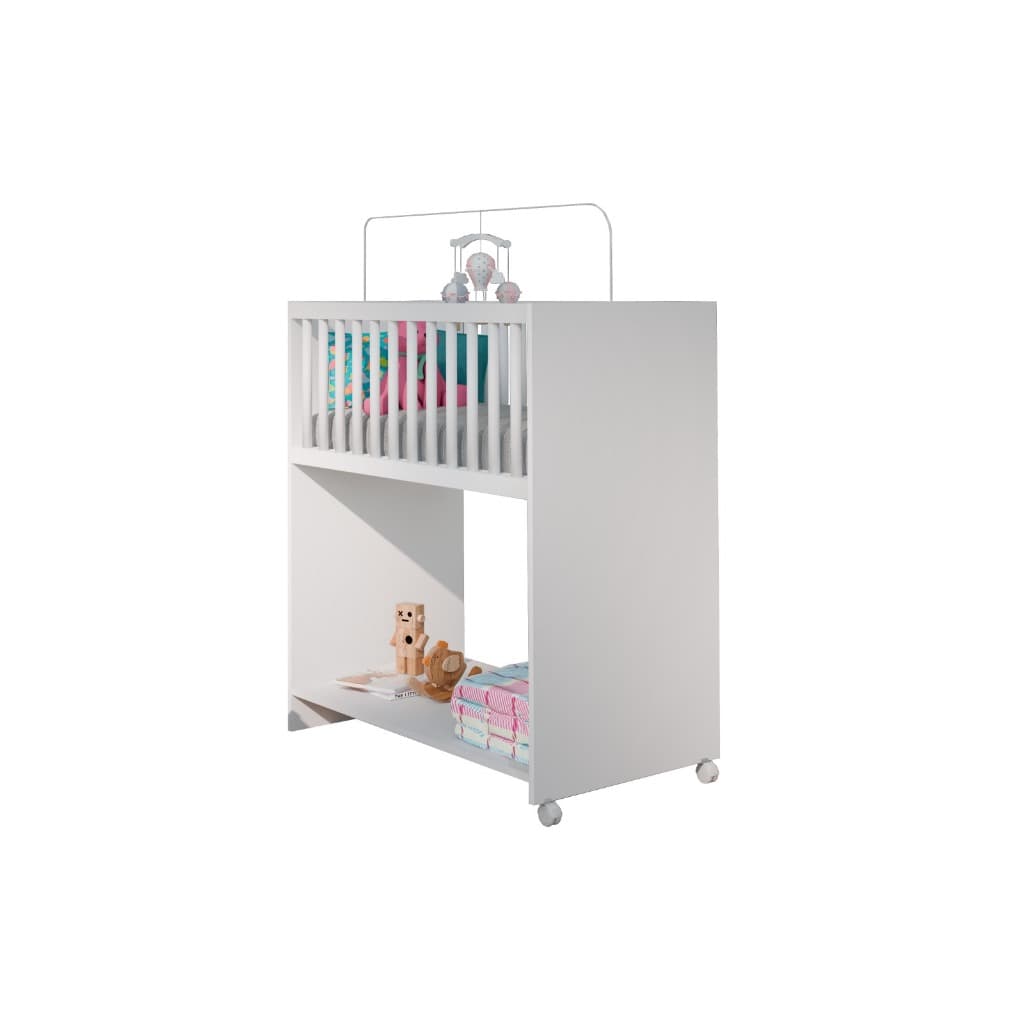 Mini Berço Baby com Colchão 2 em 1 Multifuncional e Minimalista