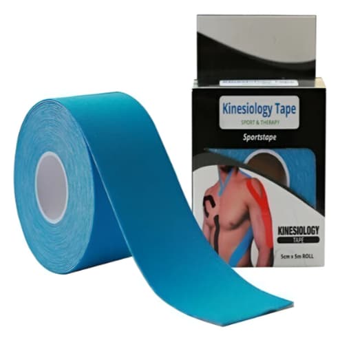 BANDAGEM ELASTICA AZUL 5MX5CM FITA KINESIO TAPE FISIOTERAPIA ORTOPEDIA