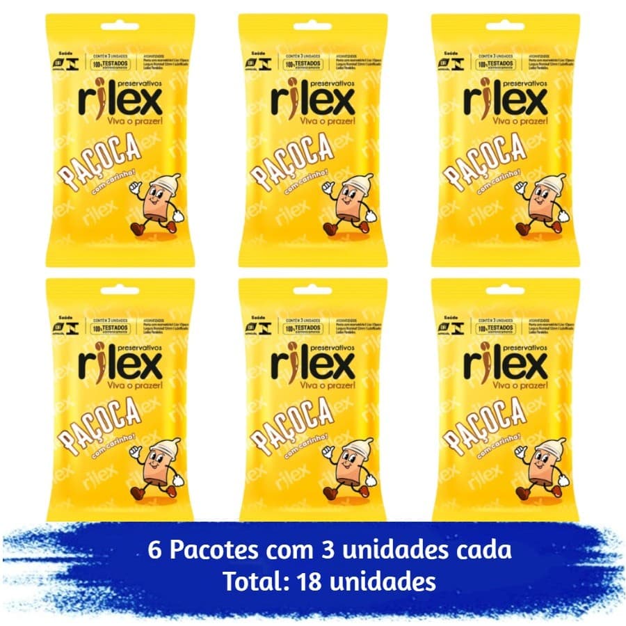 Preservativo Rilex Paçoca Com 18 Unidades 6x3