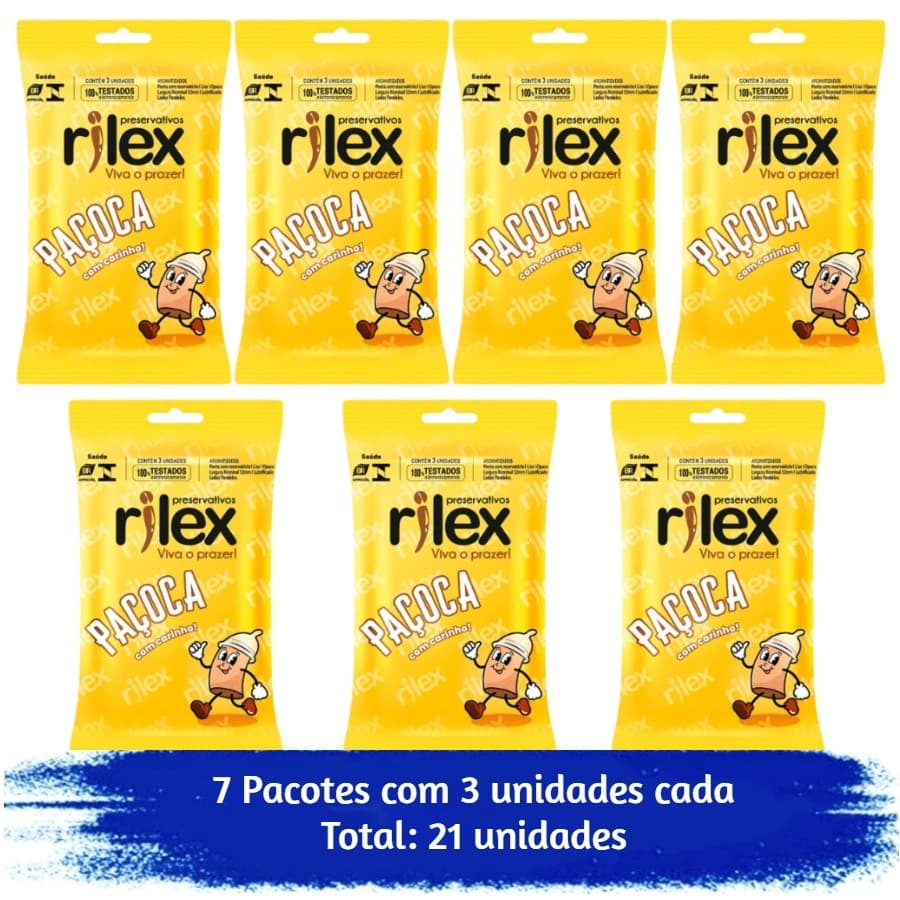 Preservativo Rilex Paçoca Com 21 Unidades 7x3