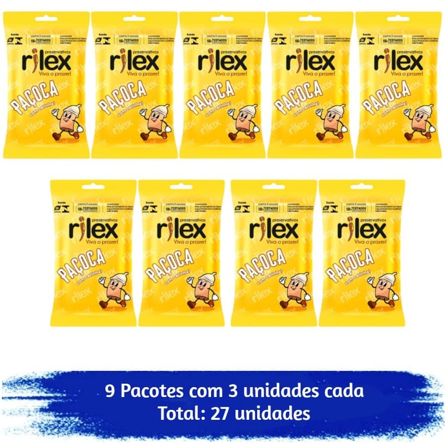Preservativo Rilex Paçoca Com 27 Unidades 9x3