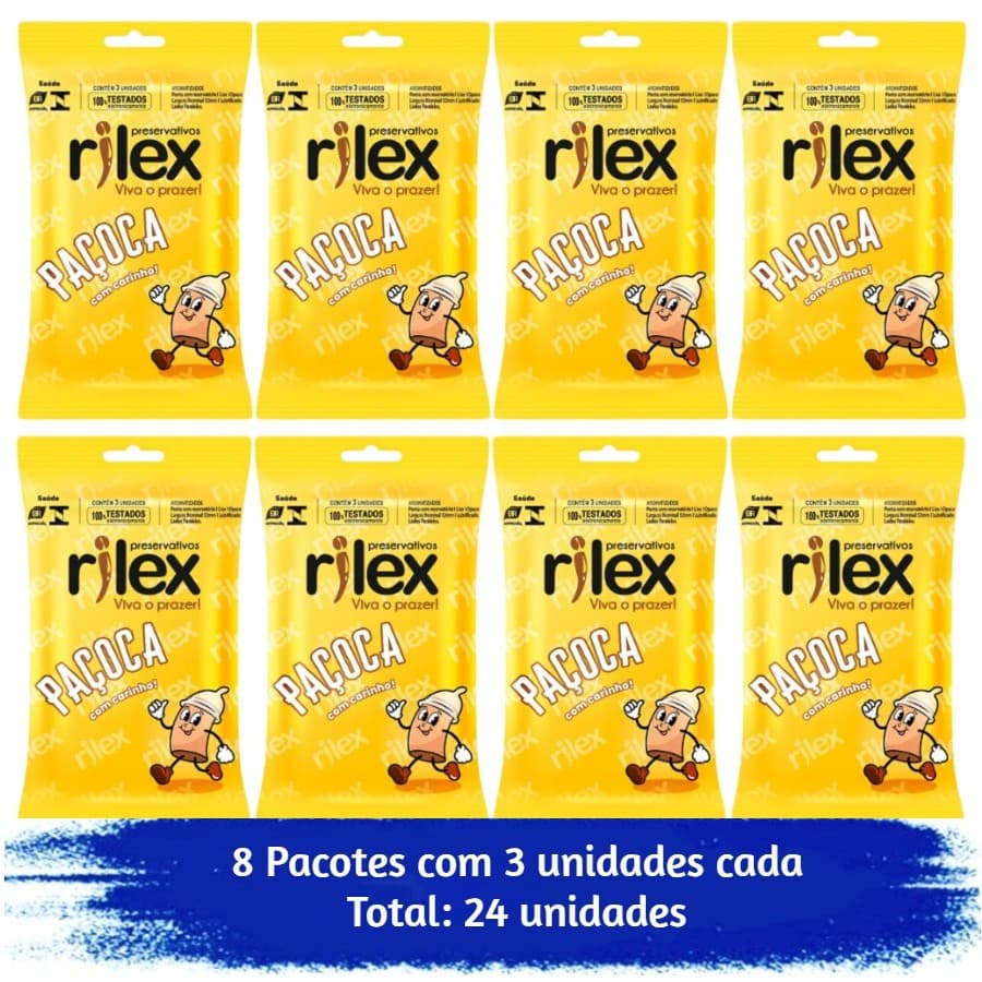 Preservativo Rilex Paçoca Com 24 Unidades 8x3