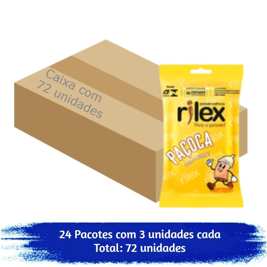 Preservativo Rilex Paçoca Com 72 Unidades 24x3