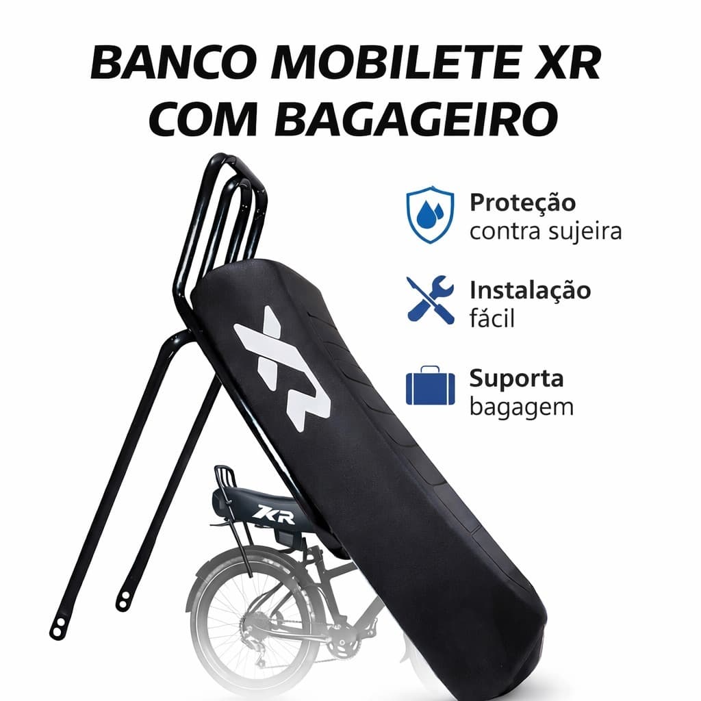 Banco Caloi XR Completo com Garupa (KIT Banco Rabetão) aro 24 ao 26