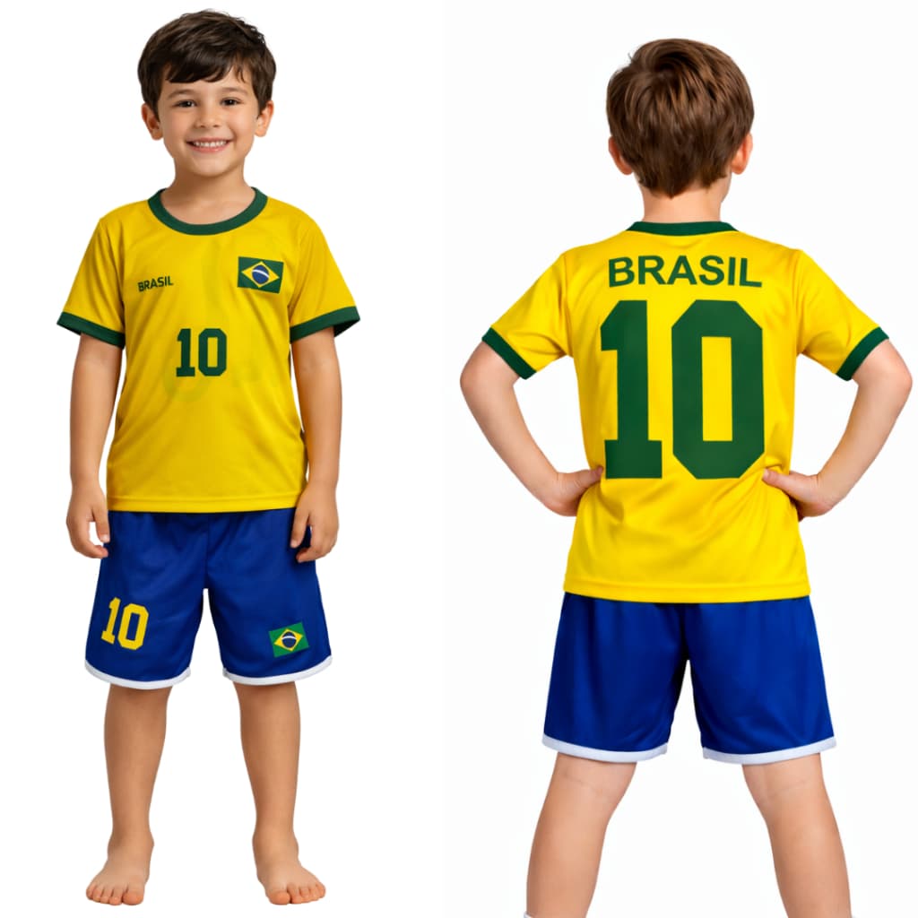 Conjunto Infantil do Brasil – Estilo e Conforto para o Pequeno Craque!