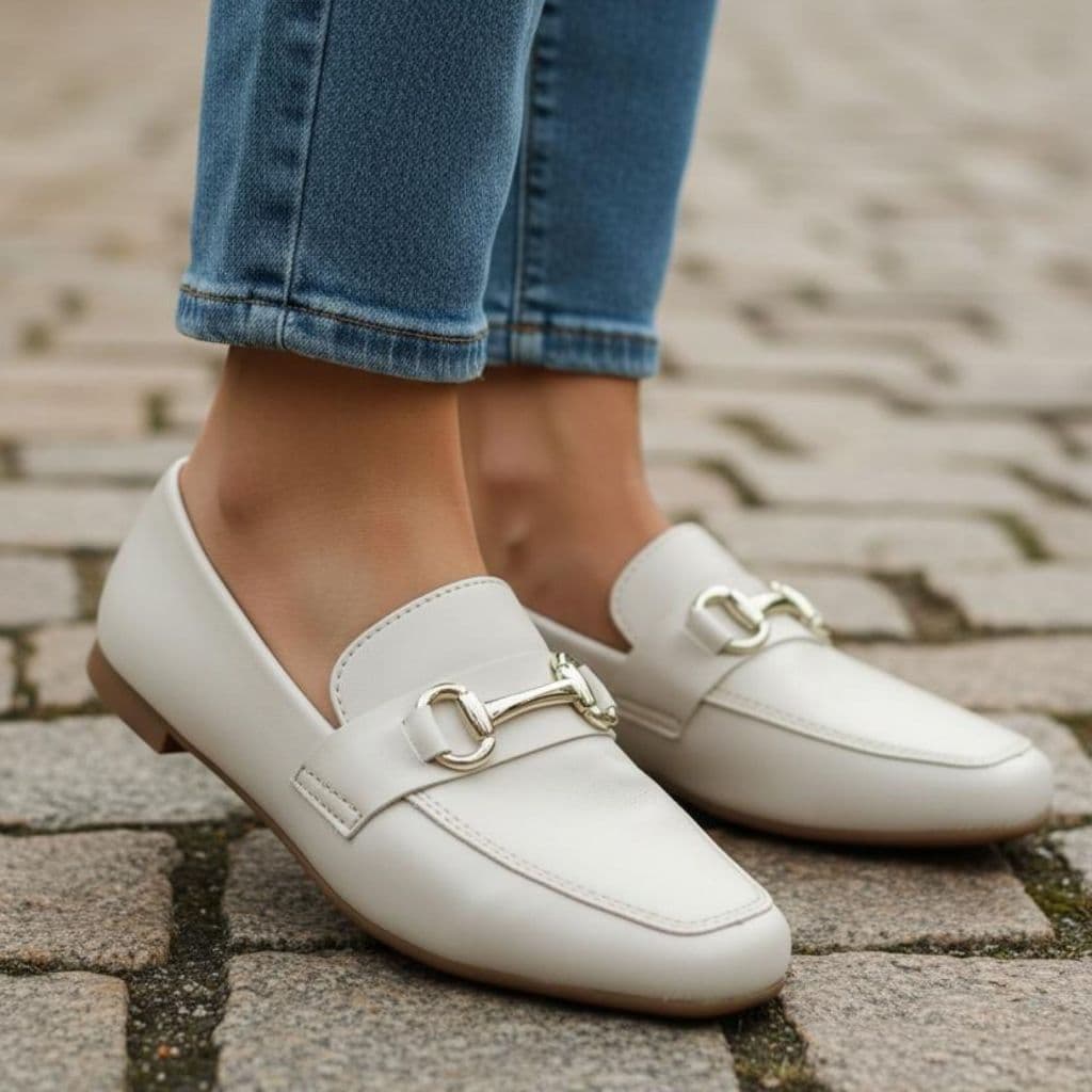 Mocassim Feminino Bellamore Bico Quadrado Com ABS Confortável Preto,Pink,Offwhite,Quartzo,Nude