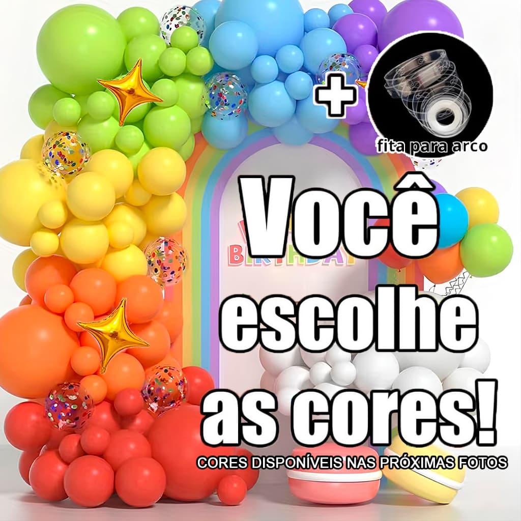 Kit de 150 Balões Coloridos para Arco Desconstruído - Decoração de Festa em Casa