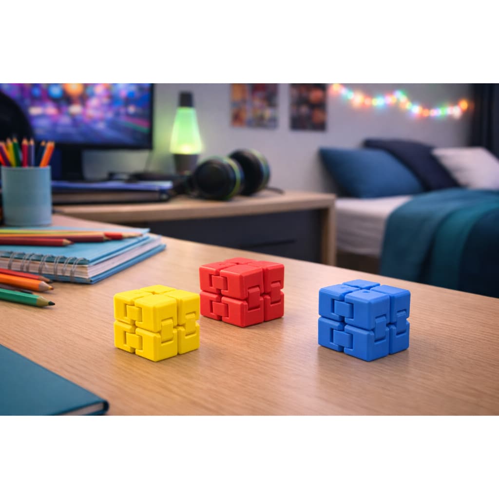 Cubo Infinito Fidget Toy Anti Stress – Brinquedo Sensorial Relaxante, Ansiedade, Adulto e Infantil
