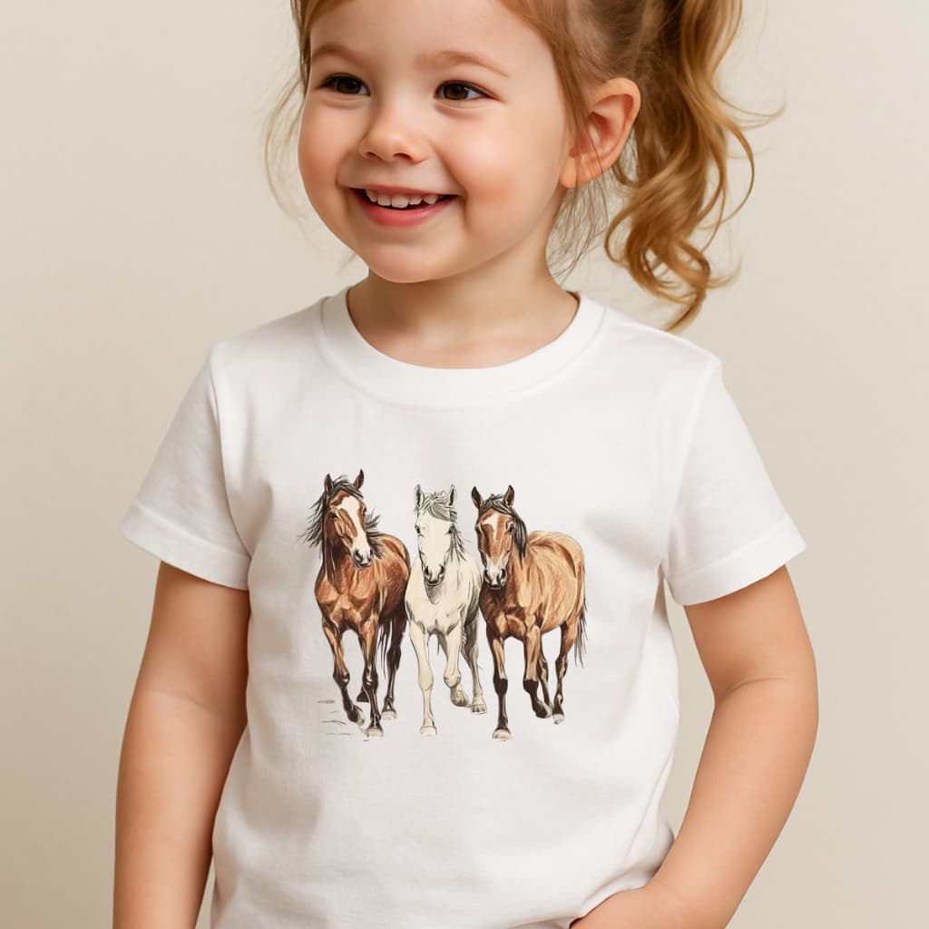Camiseta Roupa Infantil Juvenil Menina Country Cavalo 02-16 anos