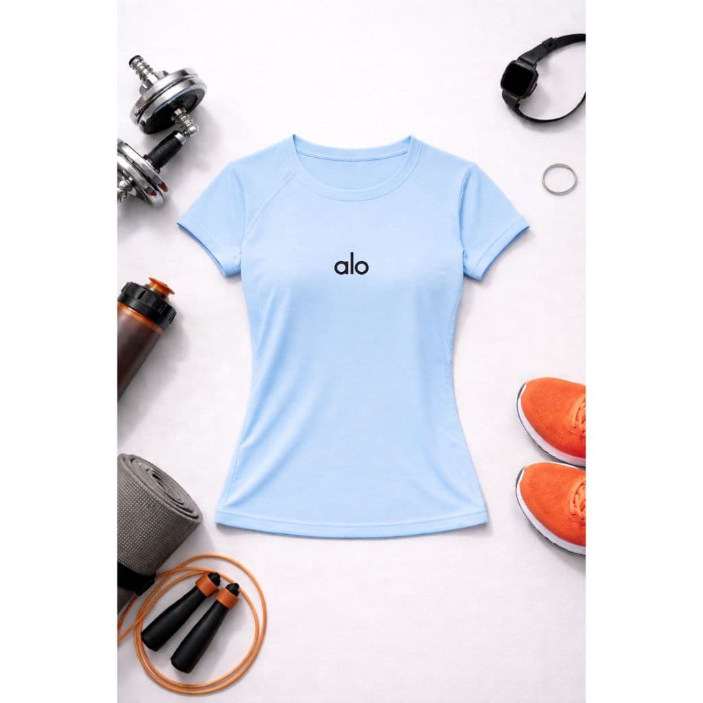 Camiseta Dry Fit Feminina Manga Curta Yoga Baby Look Não Encole Rosa Pink Outros