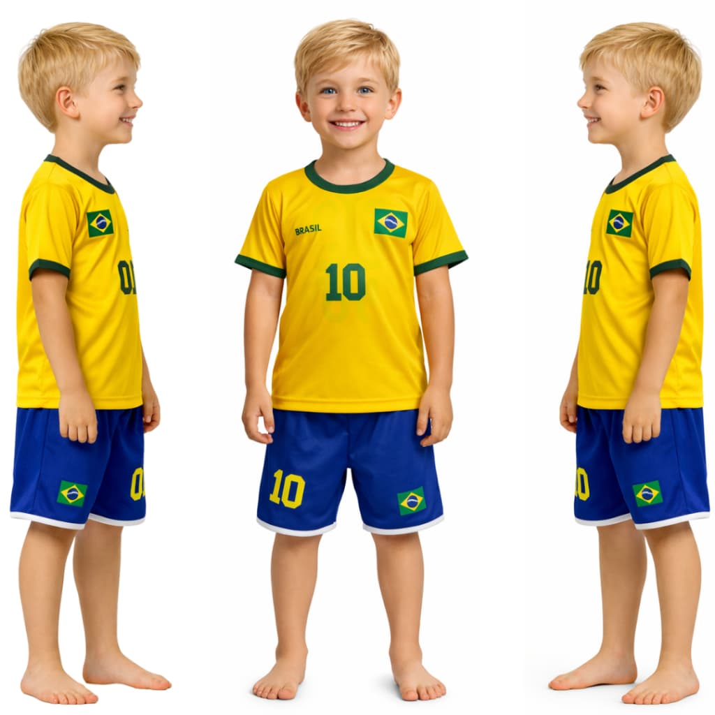 Conjunto Infantil Do Brasil-  Seleção Brasileira – Nº10