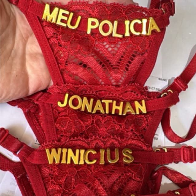 Calcinha Personalizada Nome Frase Renda Sexy Tanga com Nome