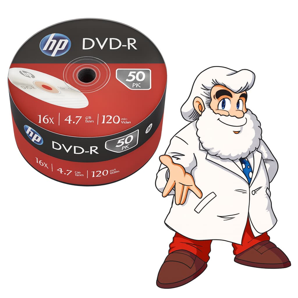 100 Mídia Virgem Dvd-r HP Logo 4.7gb Original