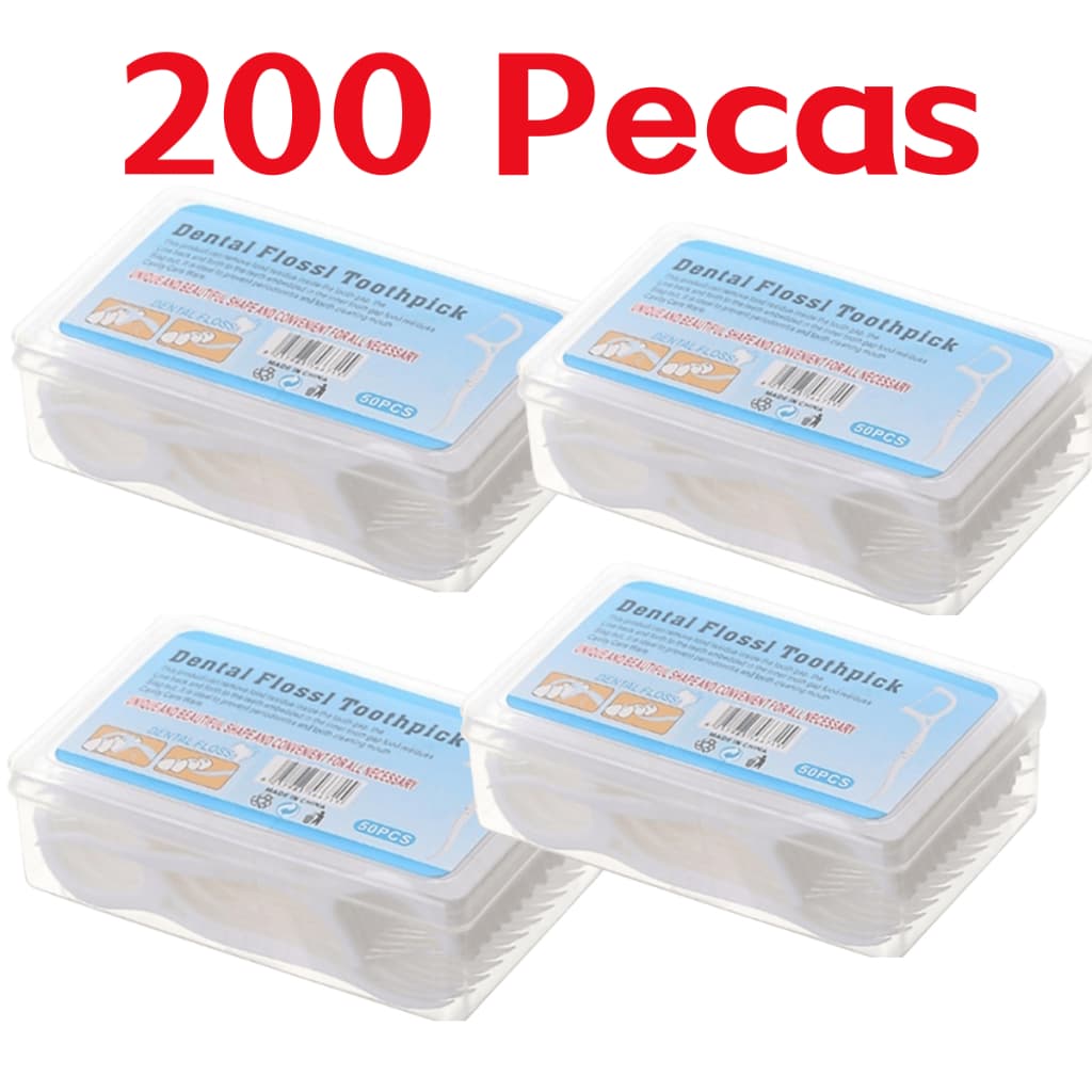 kit200 Fio Dental Infantil em Formato de Arco Ultra Fino para uma Limpeza Eficaz