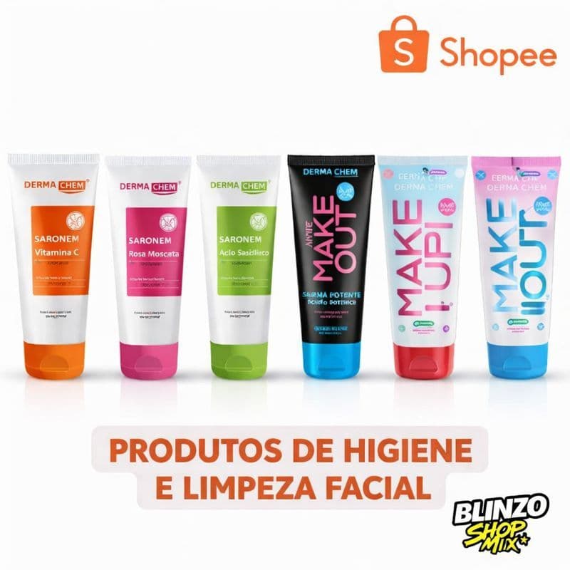 Linha DermaChem Sabonete Facial Limpeza Profunda Antiacne Pele Sensível Clareador