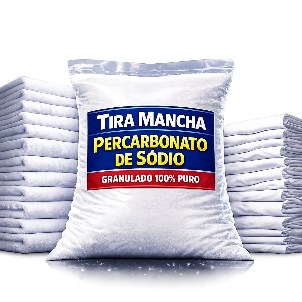 Percarbonato de Sodio Granulado Puro 250g 500g 1kg 2Kg Clareador Remove Mancha Roupas Brancas