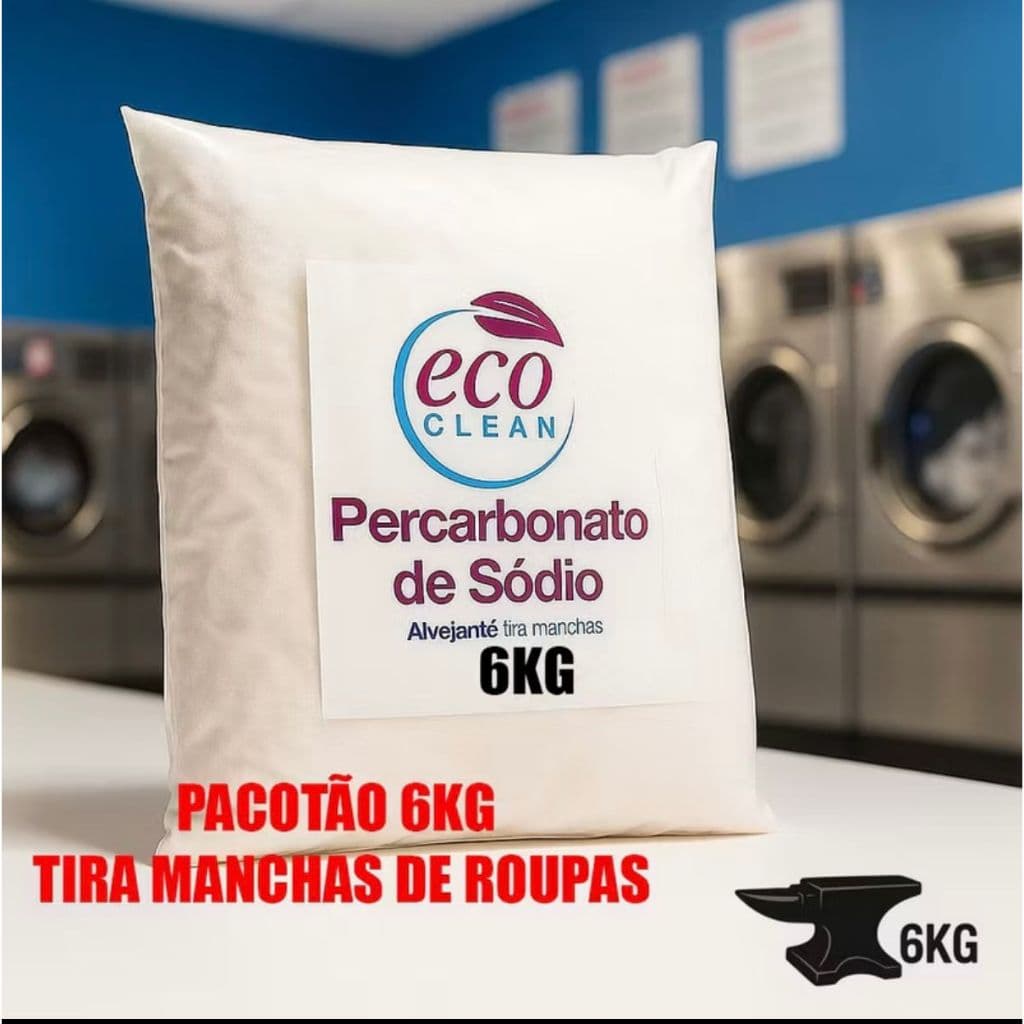 Percarbonato de Sódio Composto Limpeza Em Geral Tira Manchas Roupas Brancas  Eco 1KG / 2KG / 3KG /4KG /5KG /6KG