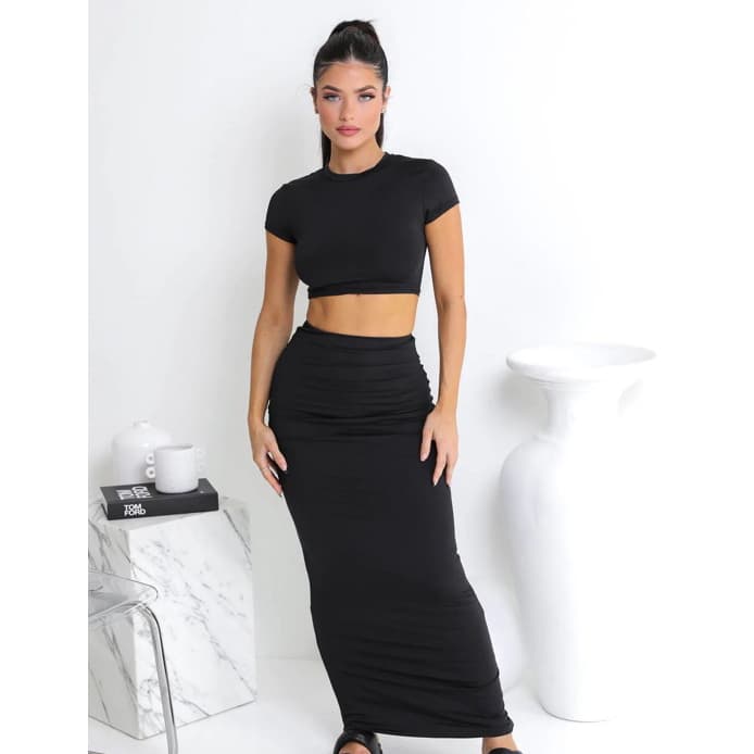 Conjunto saia longa  e Top ELLOA