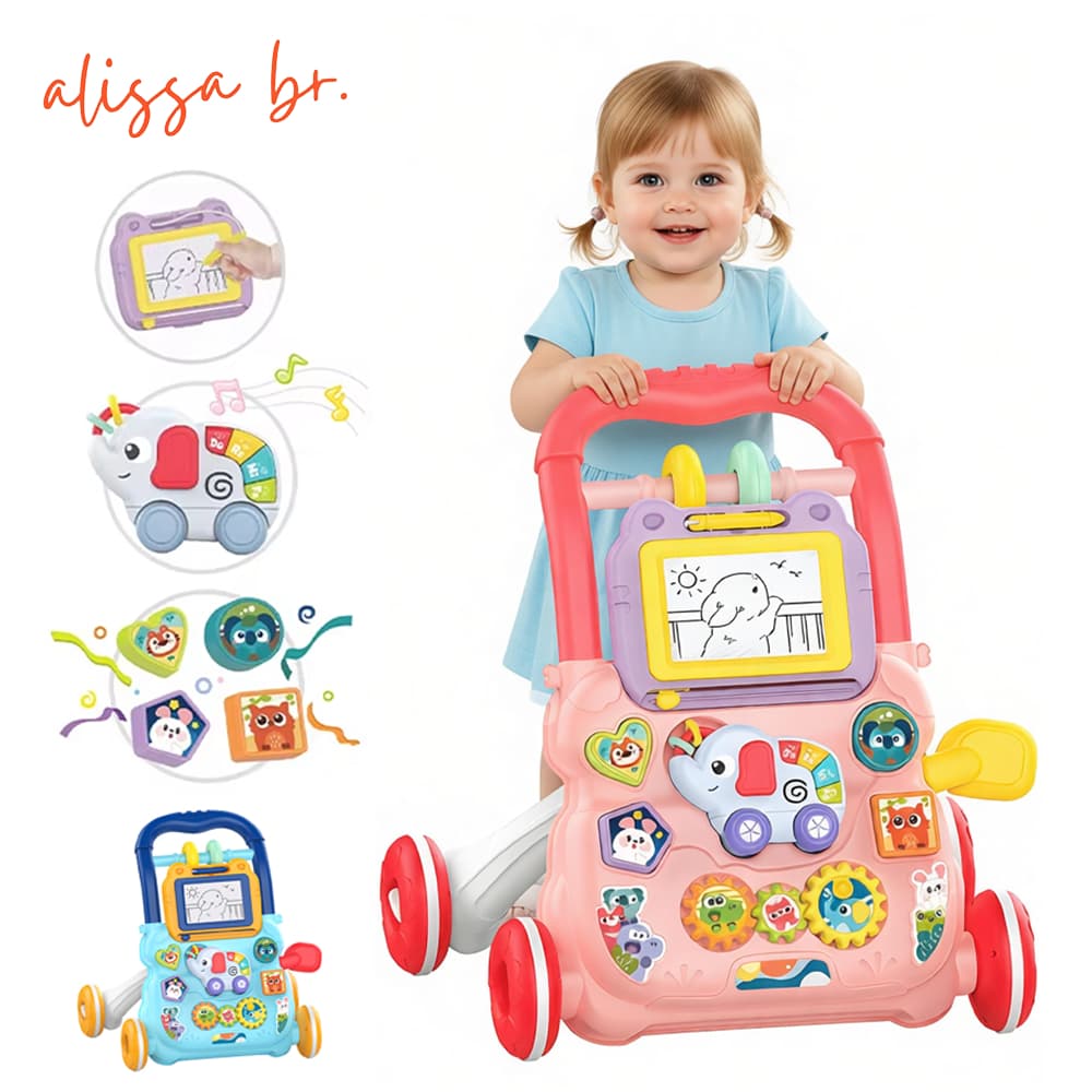 Andador Musical Educativo Infantil com Lousa Mágica, Painel Interativo e Atividades -P20
