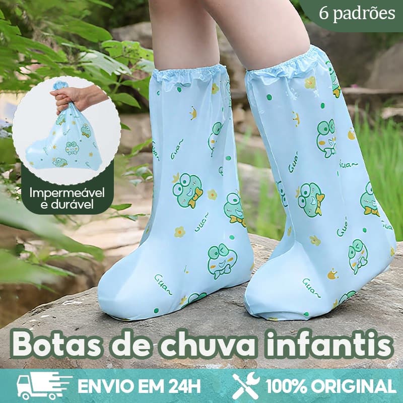 Capa de sapato impermeável infantil, adequada para uso externo