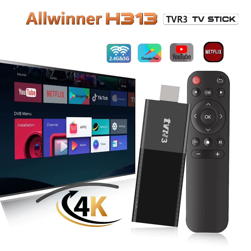 4K Ultra HD Sistema Android- 2GB+16GB, Controle por Voz Bluetooth, Wi-Fi 5G, HDMI